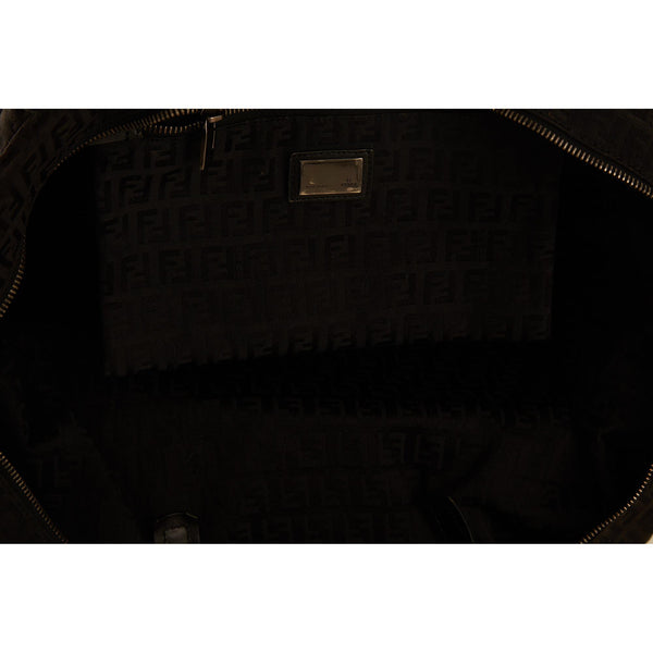 Fendi Black Logo Jumbo Shoulder Bag