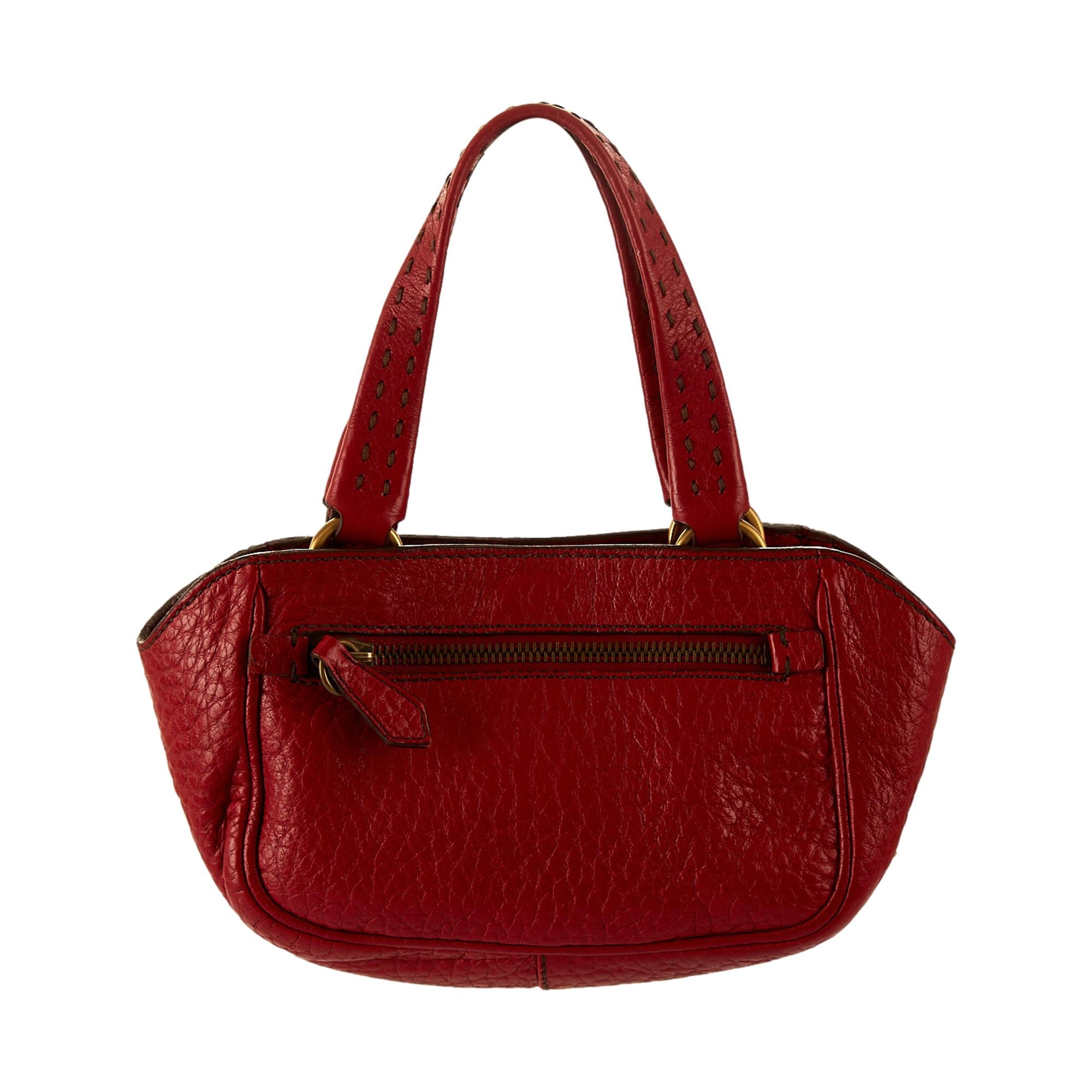 Prada red clearance and black bag