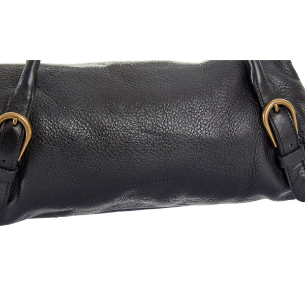Miu Miu Black Leather Mini Shoulder Bag