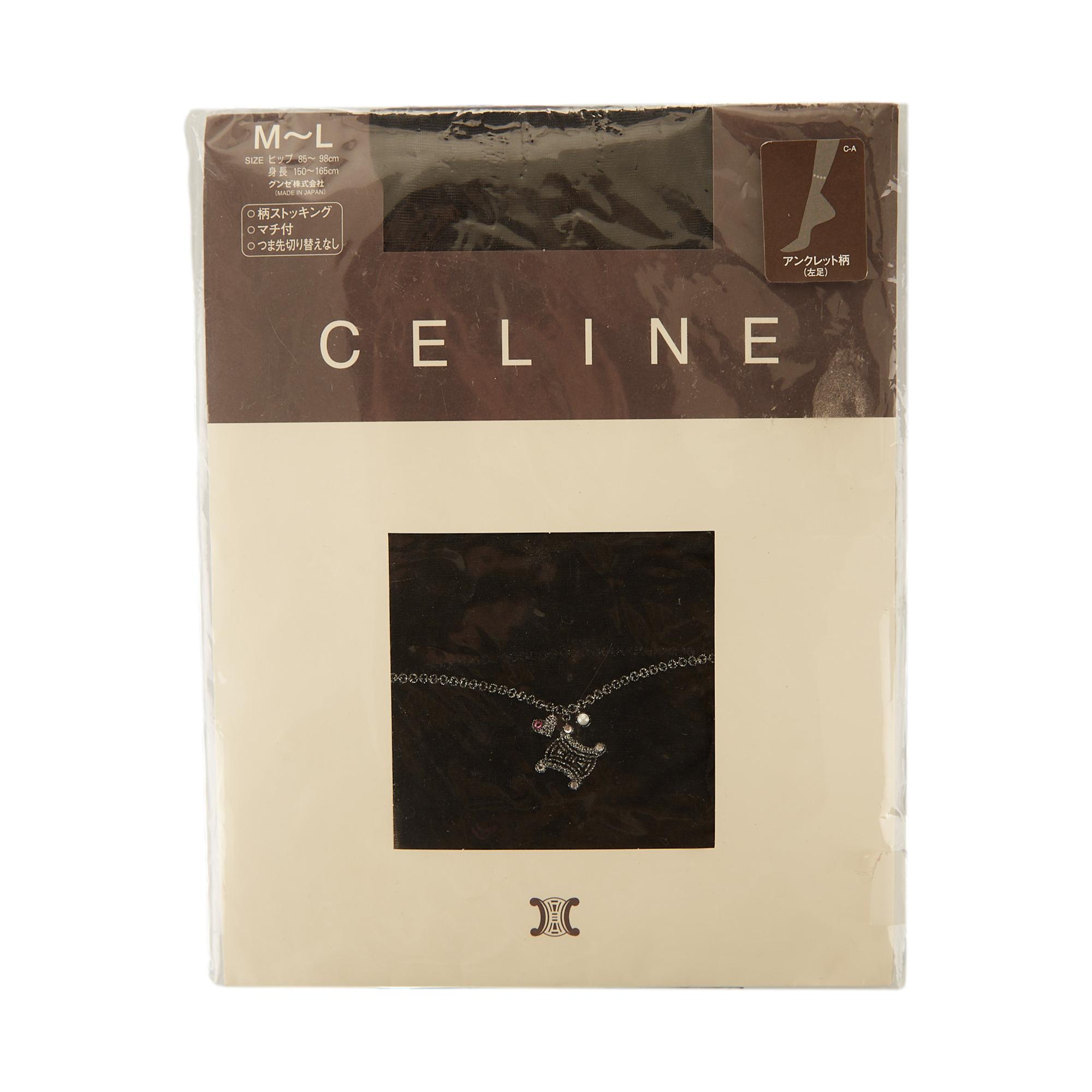 Celine Black Embellished Tights