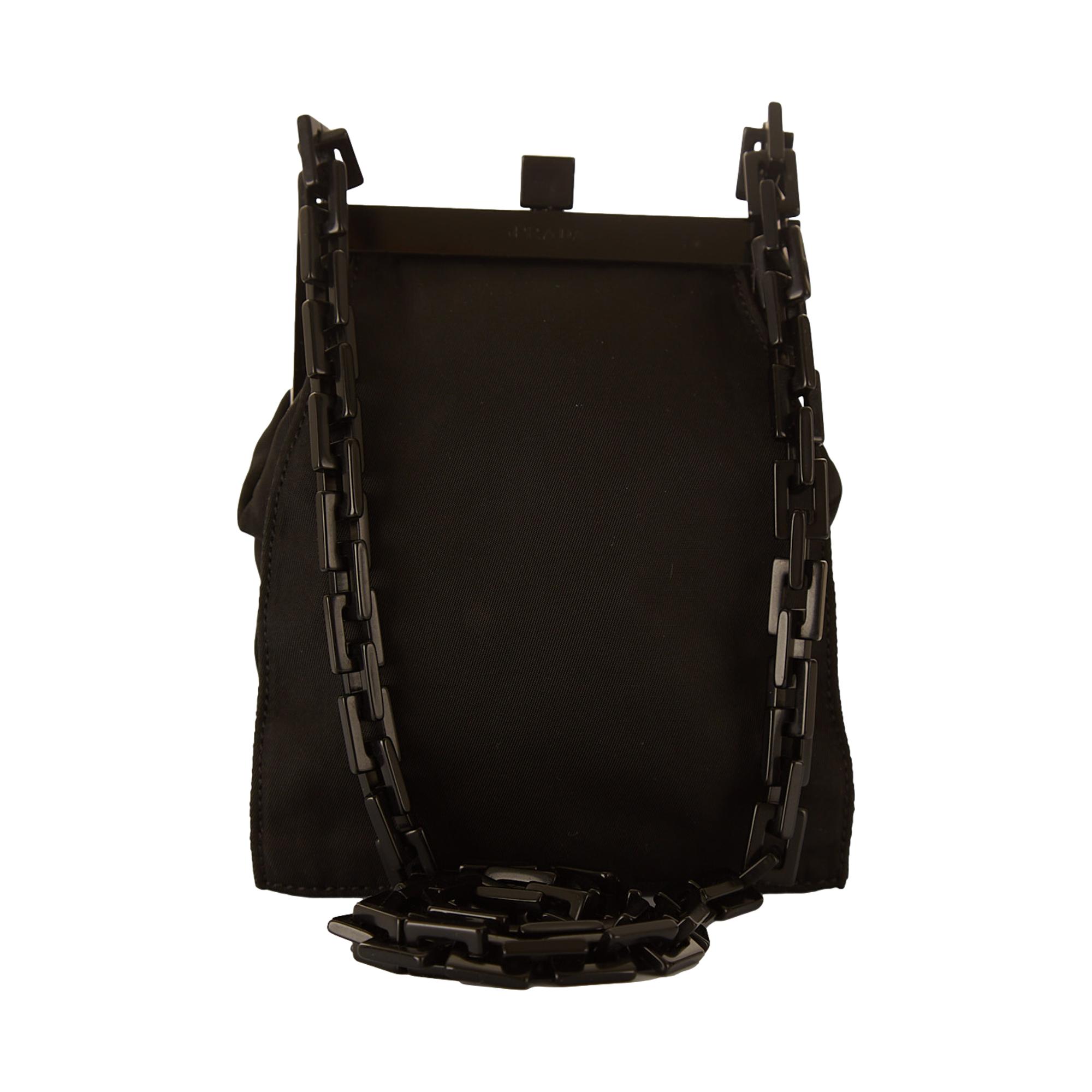 Prada Black Nylon Chain Mini Bag