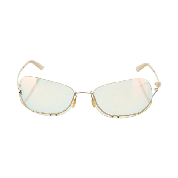 Chanel Iridescent Rimless Pearl Sunglasses