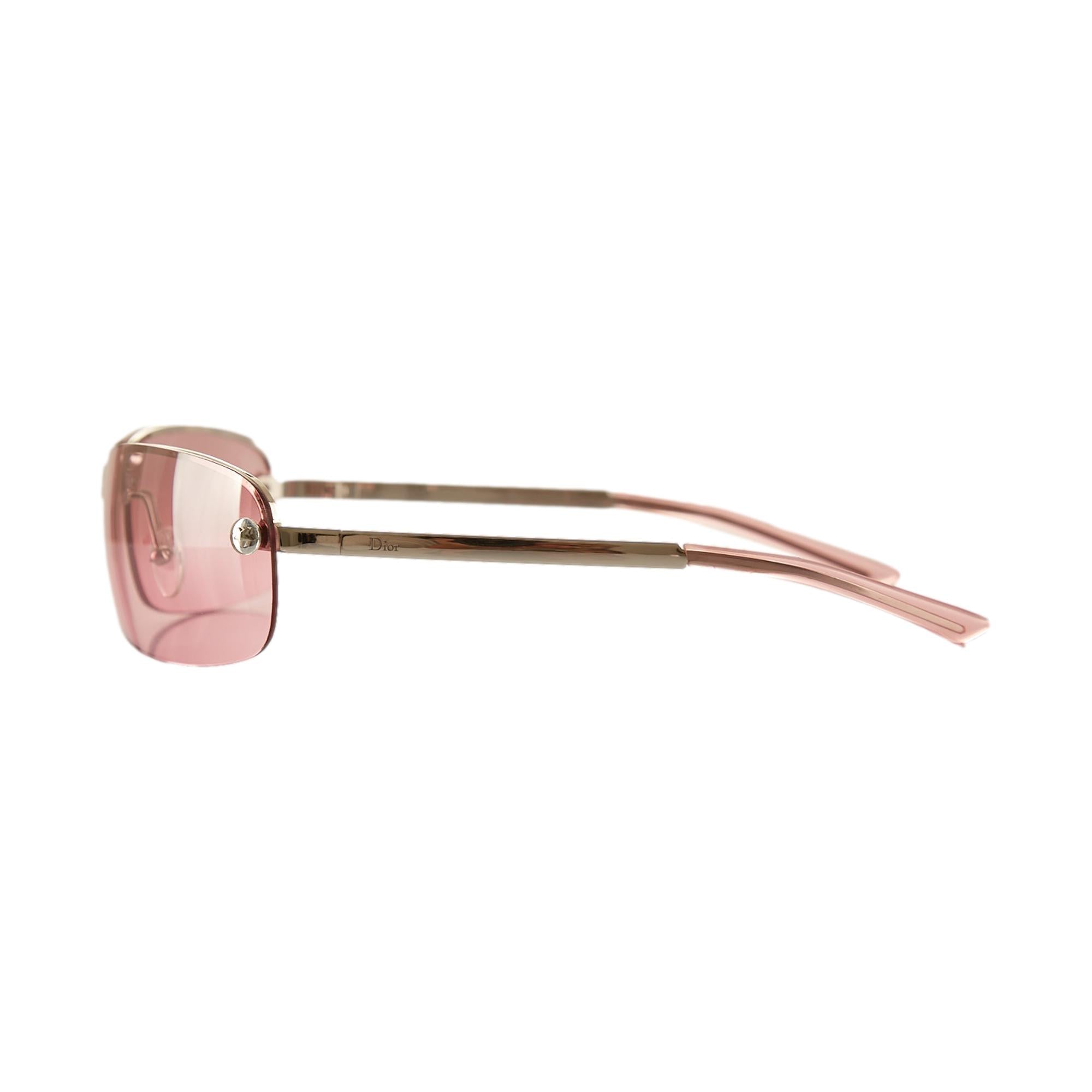 Dior Pink Rimless Sunglasses