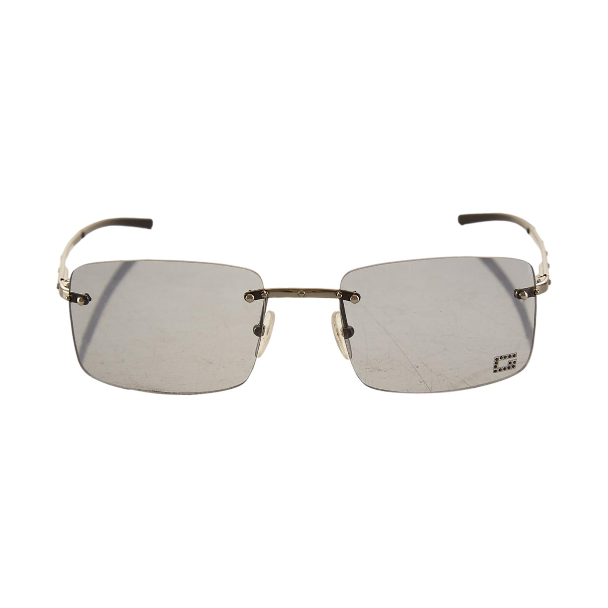 Gucci square clearance rimless sunglasses