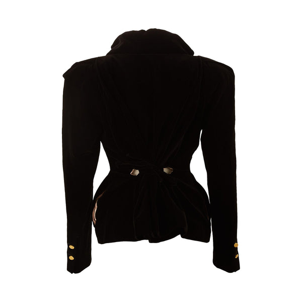 Vivienne Westwood Black Velvet Corset Jacket