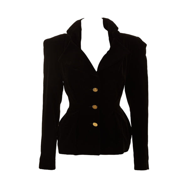 Vivienne Westwood Black Velvet Corset Jacket