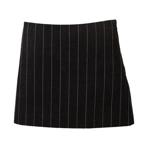 Dolce & Gabbana Navy Pin Stripe Mini Skirt