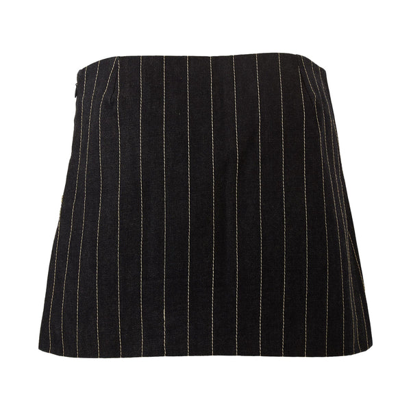 Dolce & Gabbana Navy Pin Stripe Mini Skirt