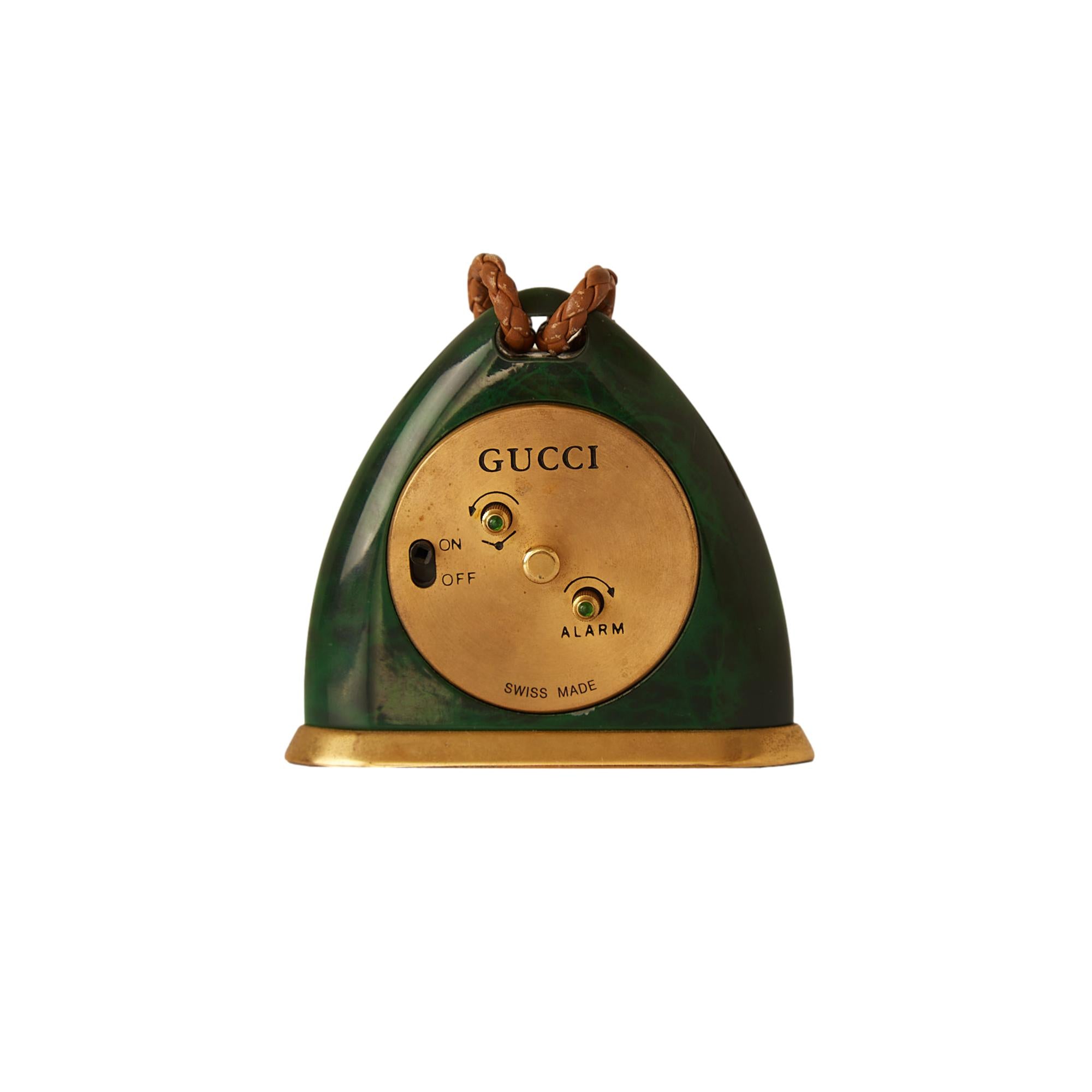 Gucci Green Logo Table Clock