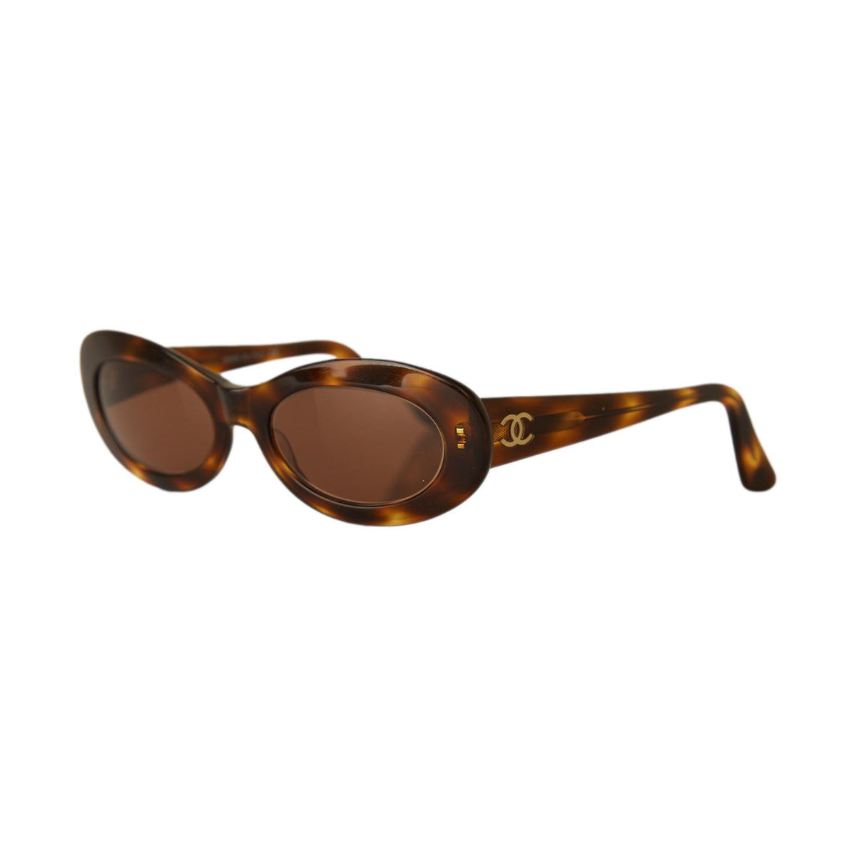 Authentic Chanel tortoise shell sunglasses CHANEL Tortoise Square CC Acetate Sunglasses – Luxury Labels main image 4