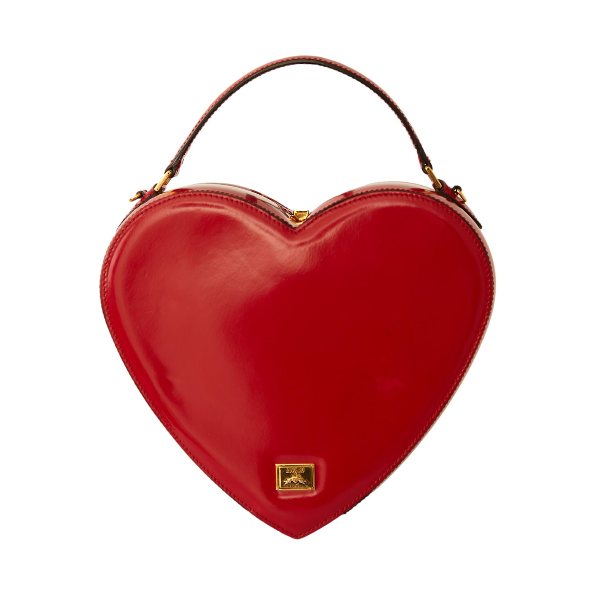 Moschino Red Heart Nanny Bag