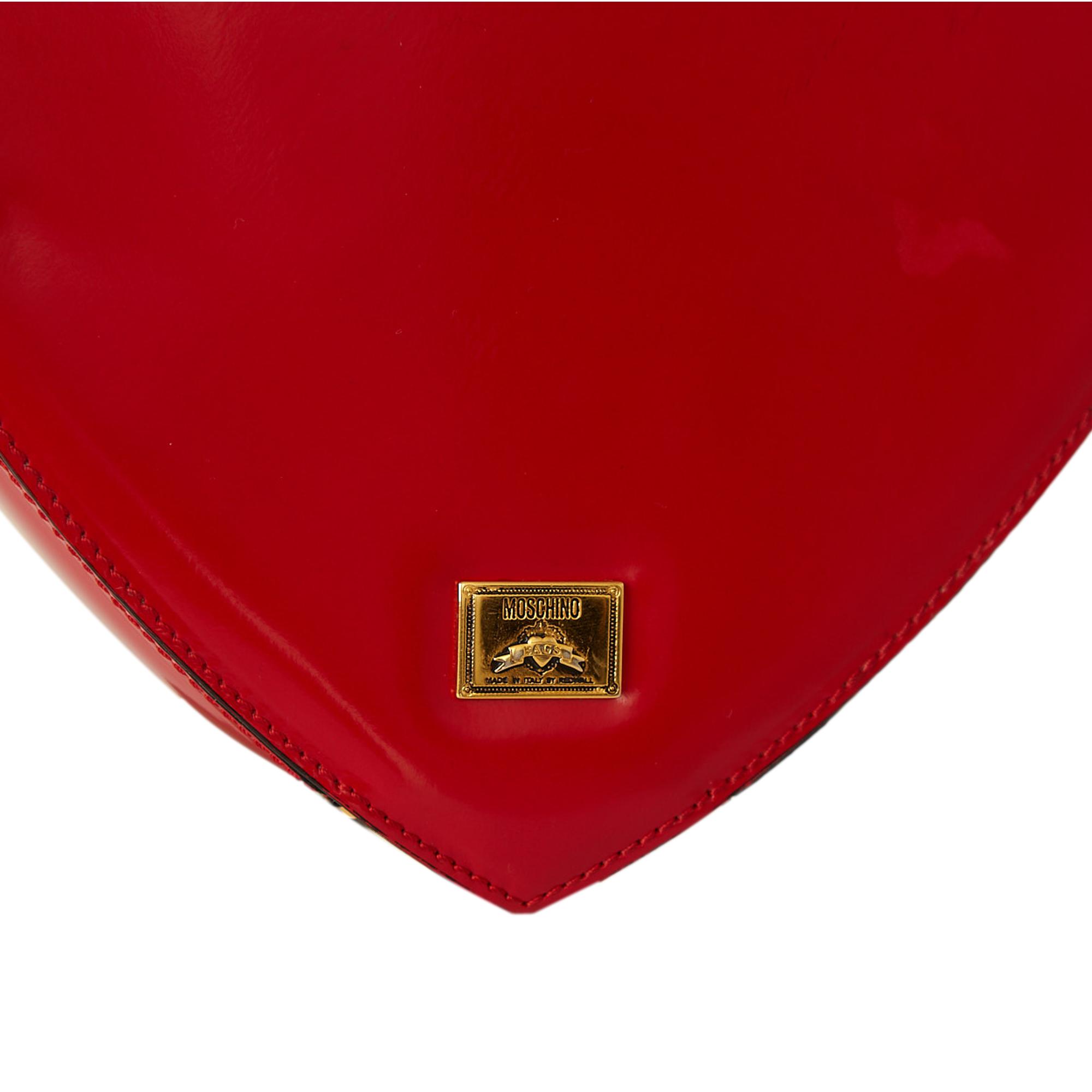 Moschino Red Heart Nanny Bag
