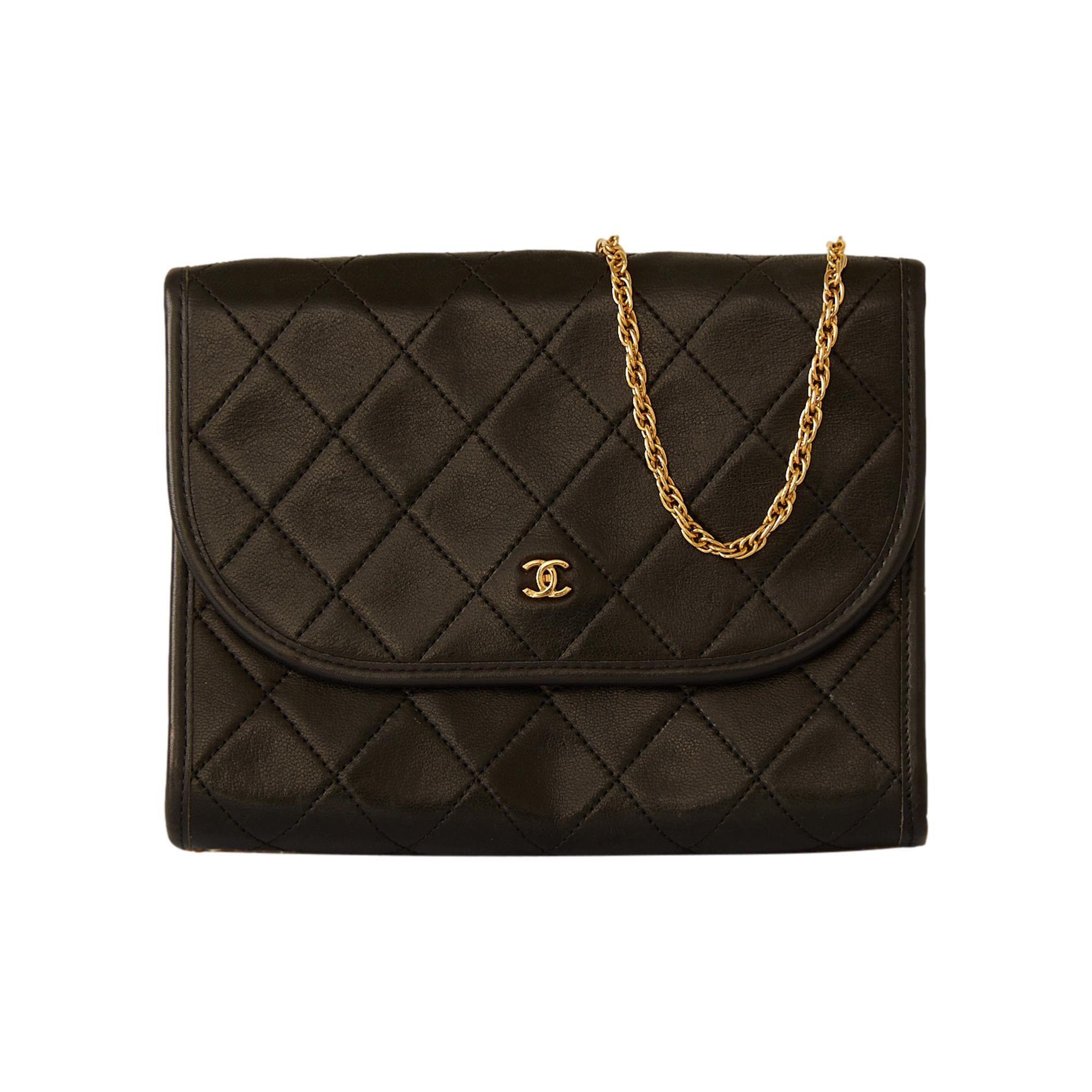 Chanel Black Quilted Chain Mini Shoulder Bag