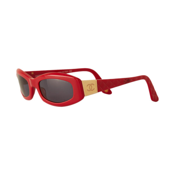 Chanel Red Quilted Logo Sunglasses – Treasures of NYC