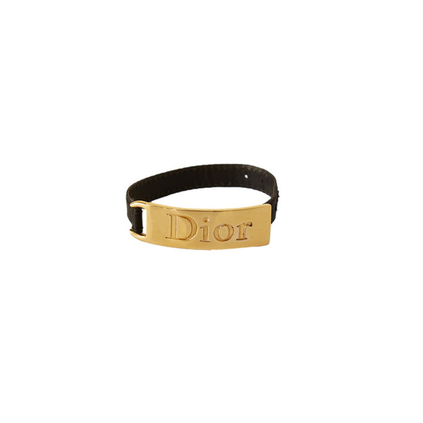 Dior Gold Logo Plaque Bracelet