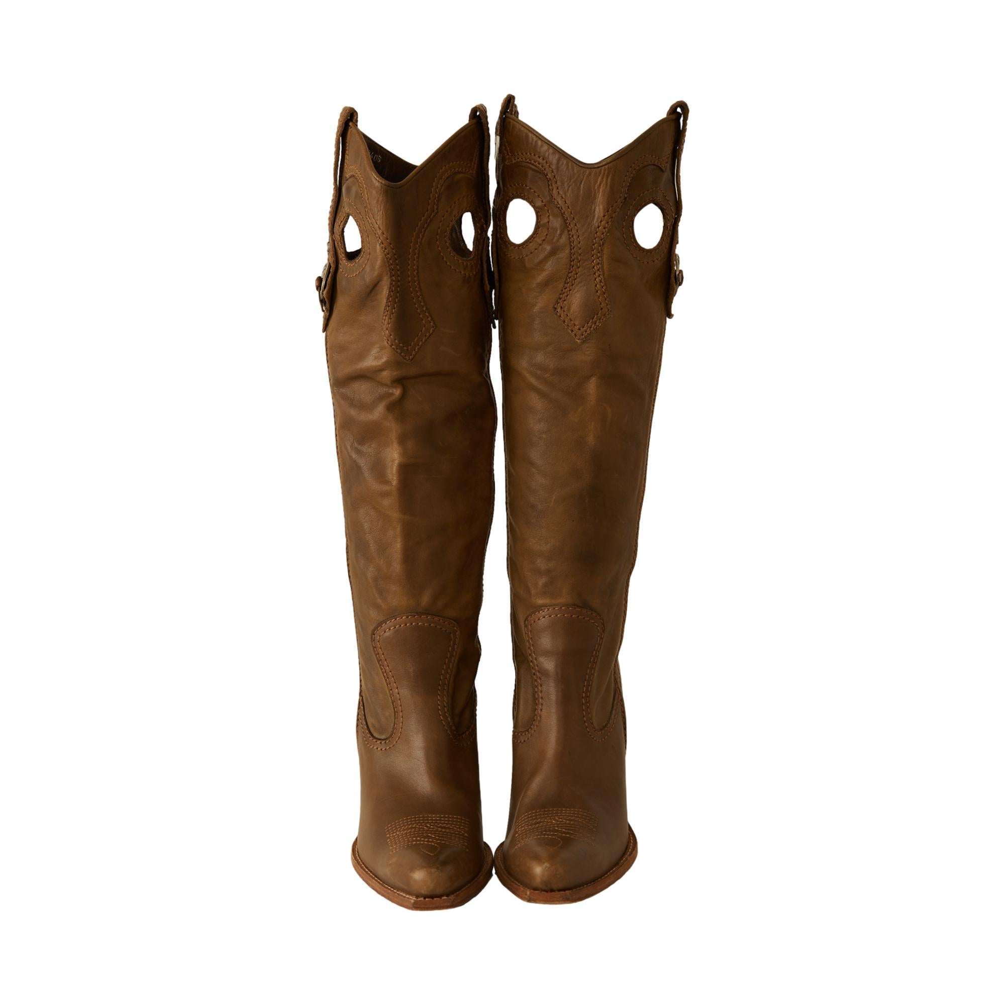 Dior Brown Western Boots – Treasures of NYC
