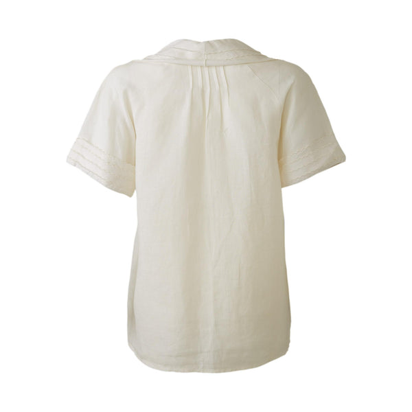 Chanel White Linen Button Down