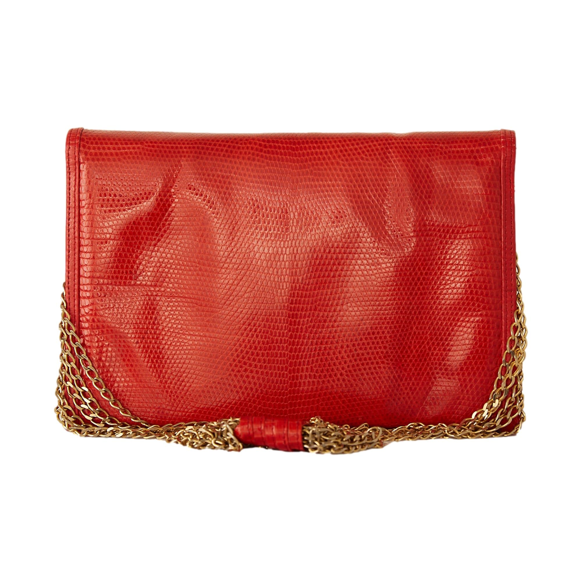 Chanel discount red clutch