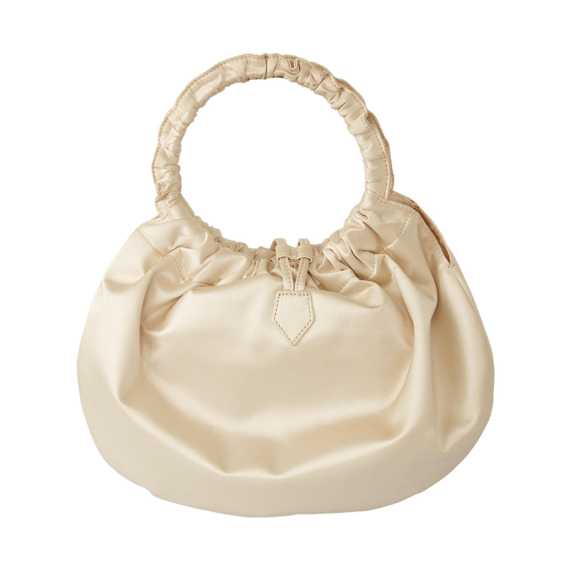 Vivienne Westwood White Satin Top Handle Bag