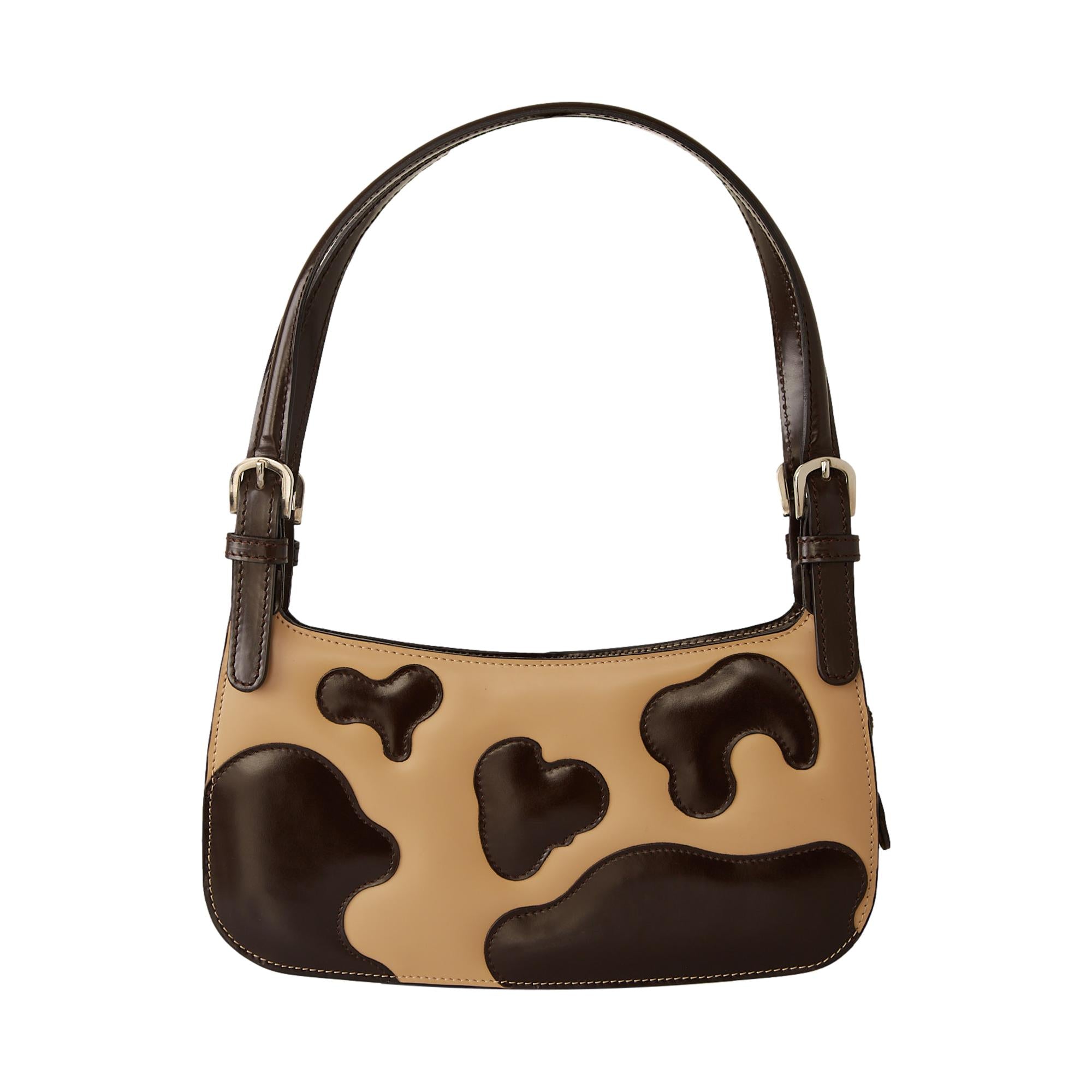 Moschino Brown Cow Print Mini Shoulder Bag