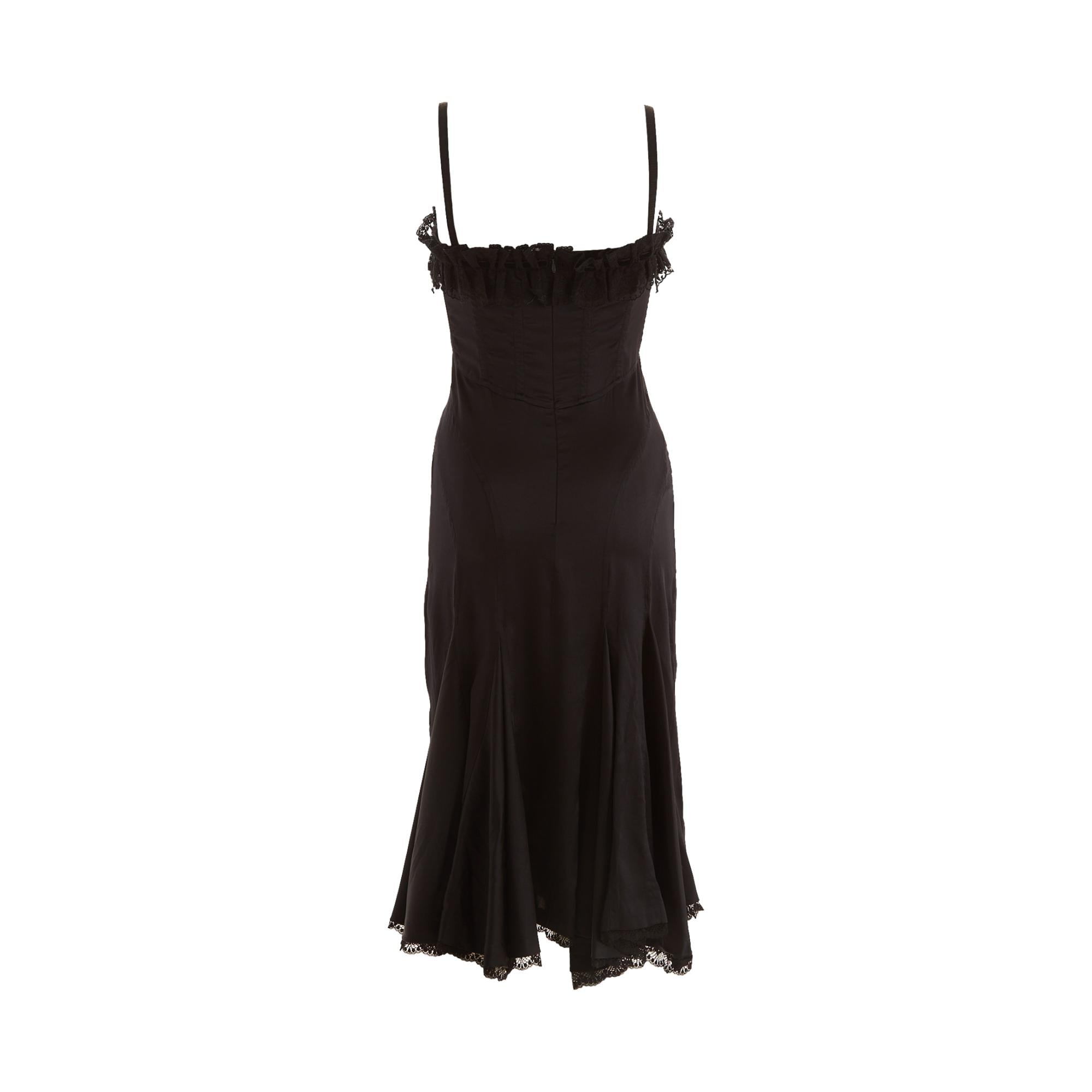 Dolce & Gabbana Black Silk Corset Dress Dolce & Gabbana Black Silk Corset Dress