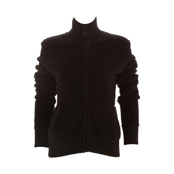 Chanel Black Logo Fleece Jacket
