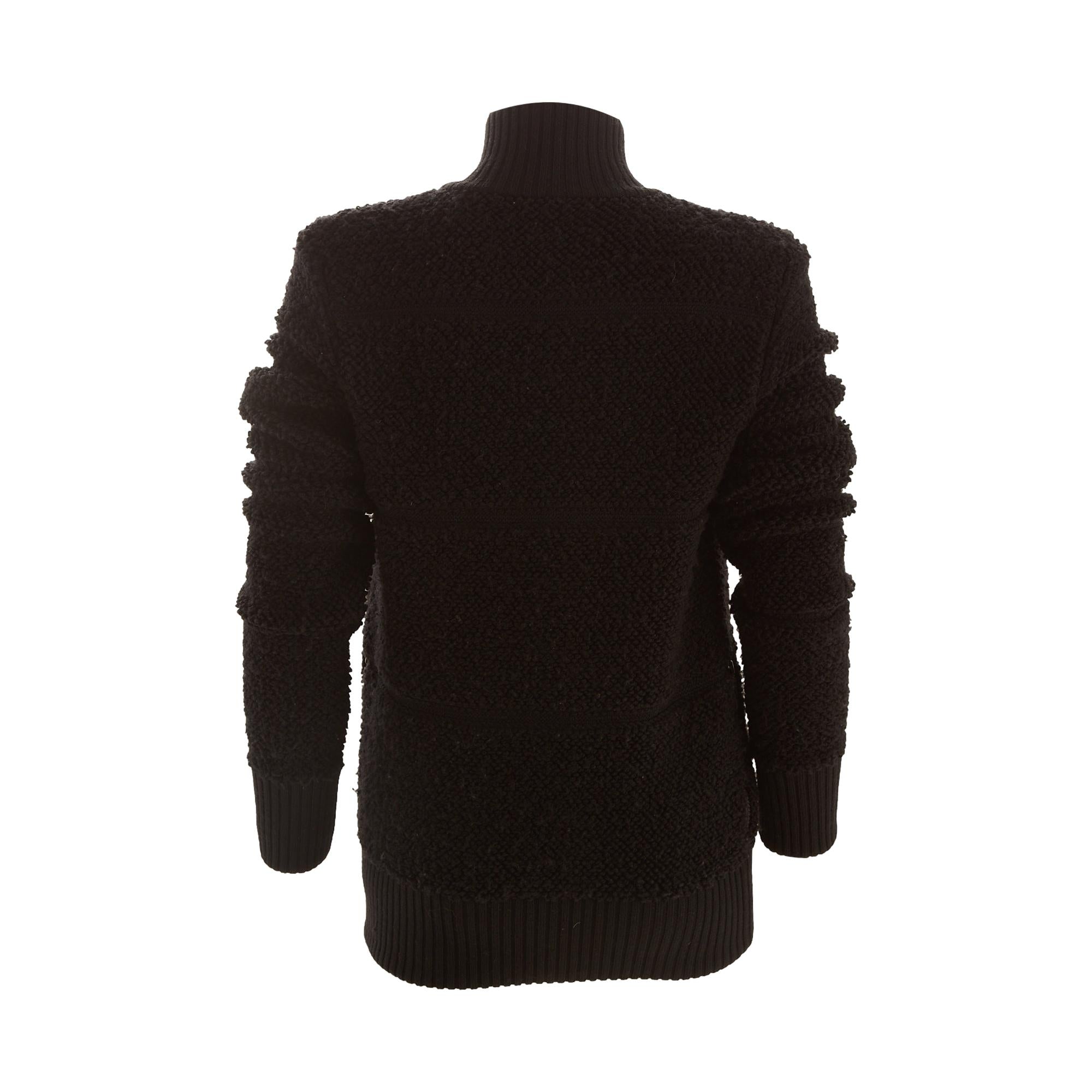 Chanel Black Logo Fleece Jacket