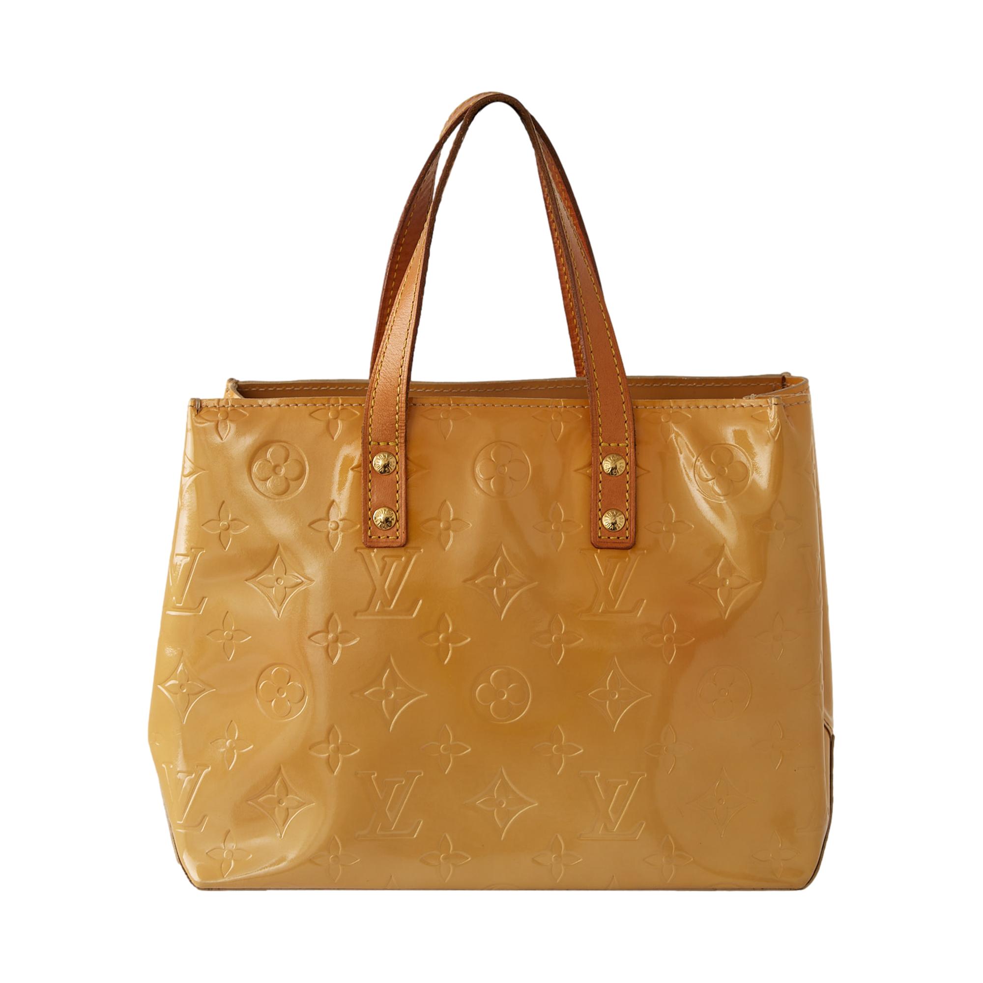 Louis Vuitton Yellow Monogram Vernis Top Handle Bag