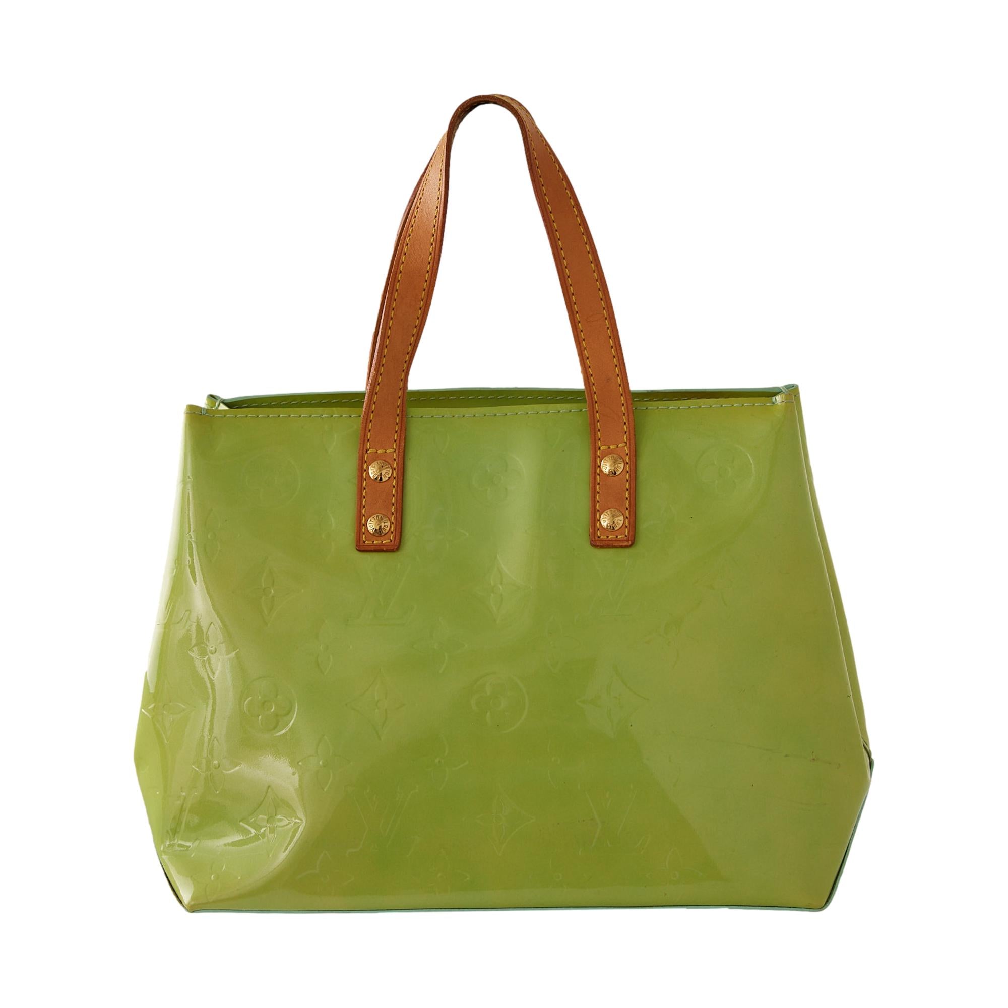 Louis Vuitton Green Monogram Vernis Top Handle Bag