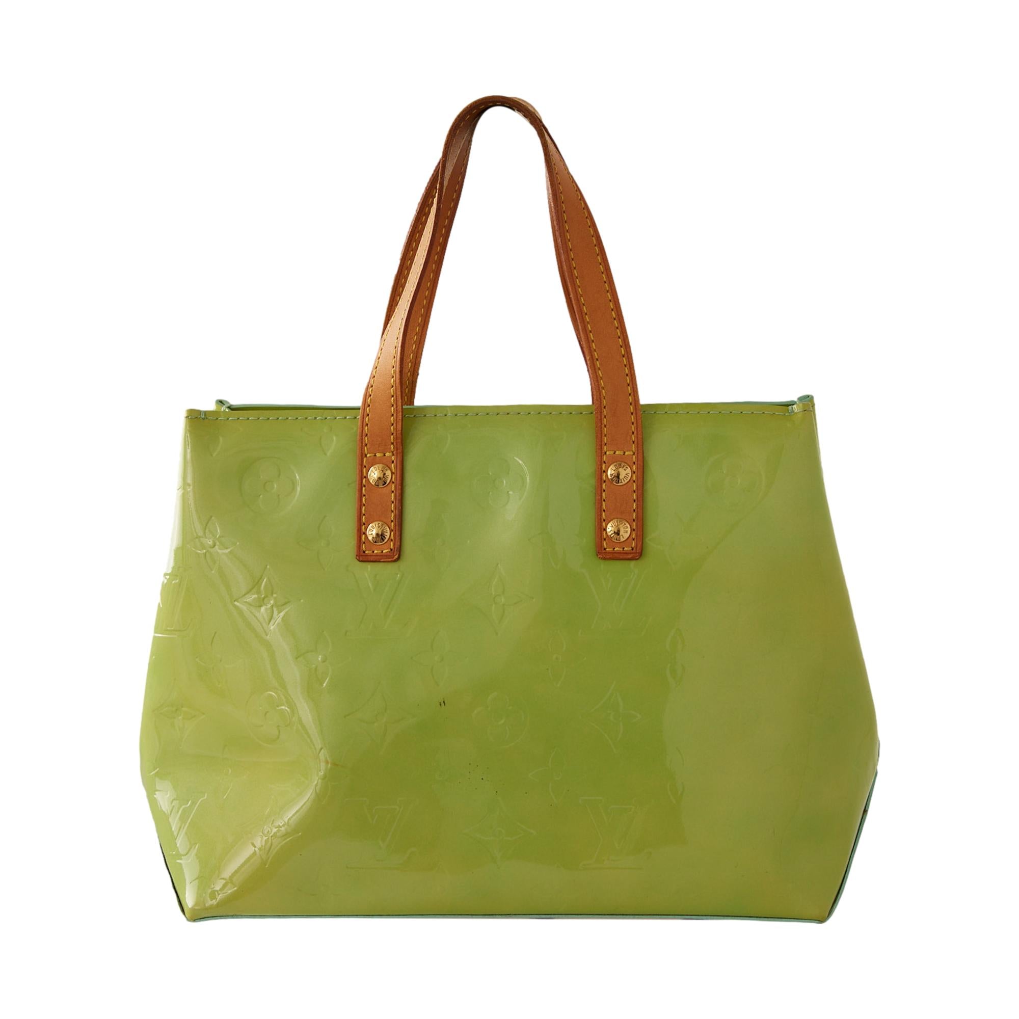 Louis Vuitton Green Monogram Vernis Top Handle Bag
