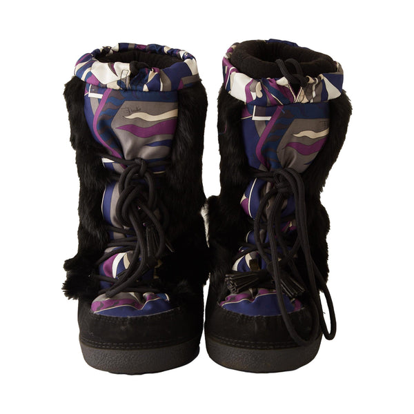 Pucci Black Logo Snow Boots