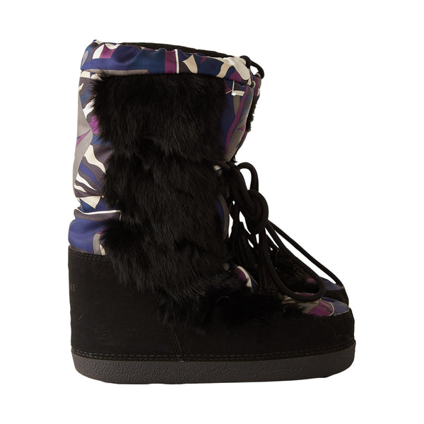 Pucci Black Logo Snow Boots