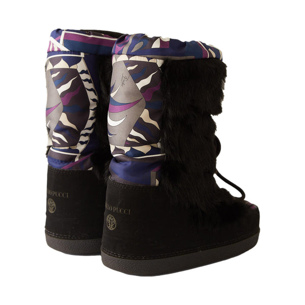 Pucci Black Logo Snow Boots