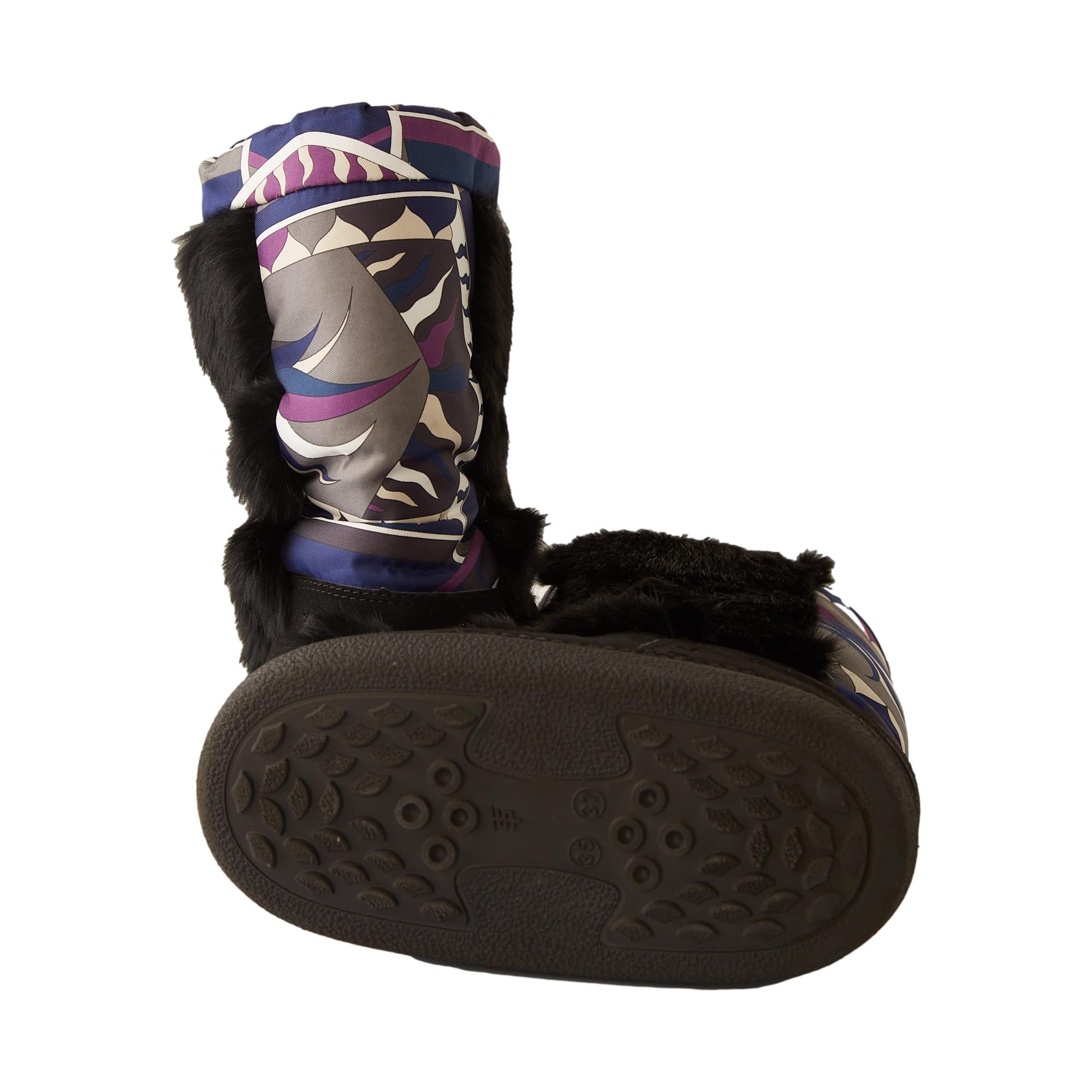 Pucci Black Logo Snow Boots