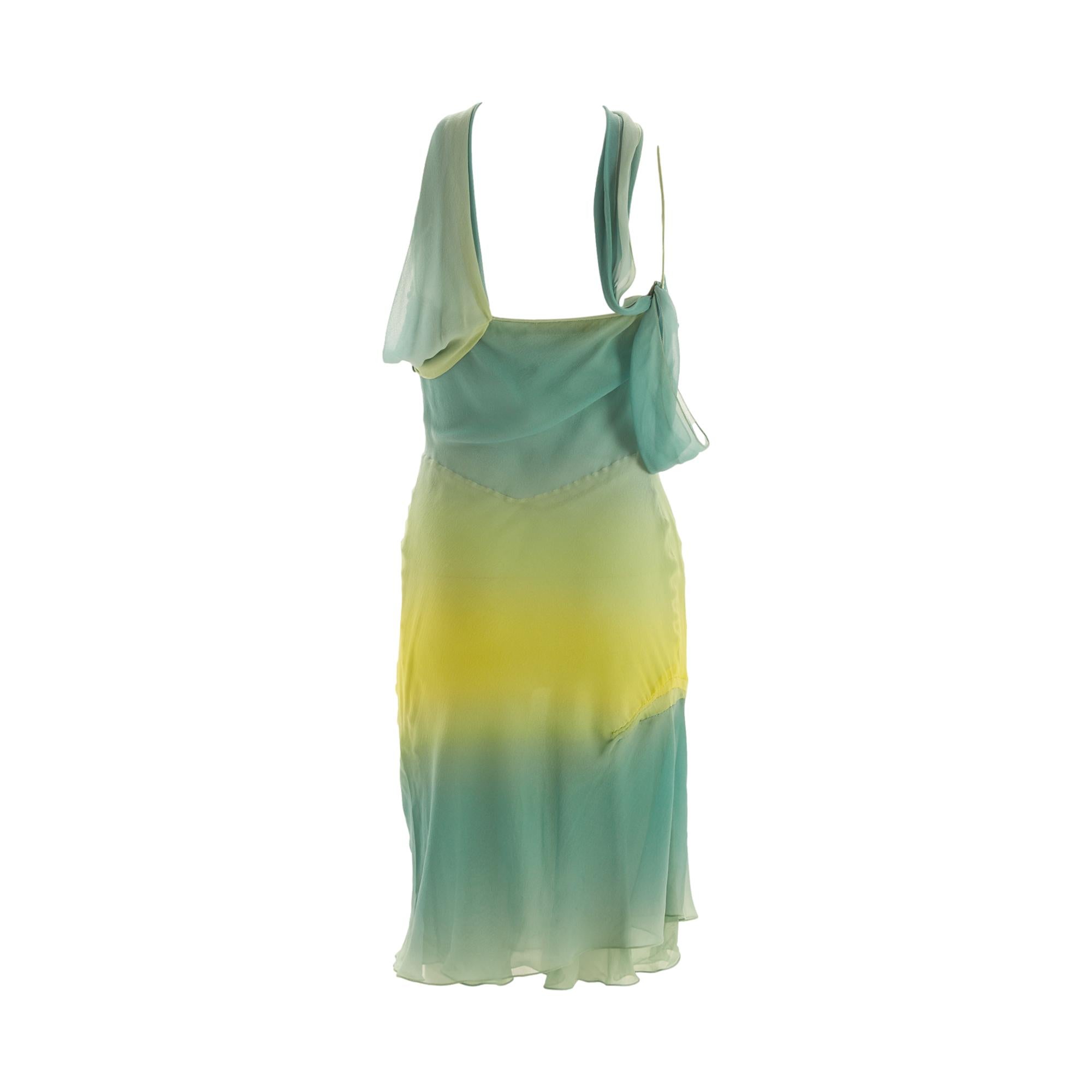 Galliano Multicolor Silk Dress