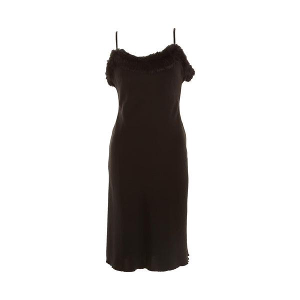 Moschino Black Fur Dress  Treasures of NYC