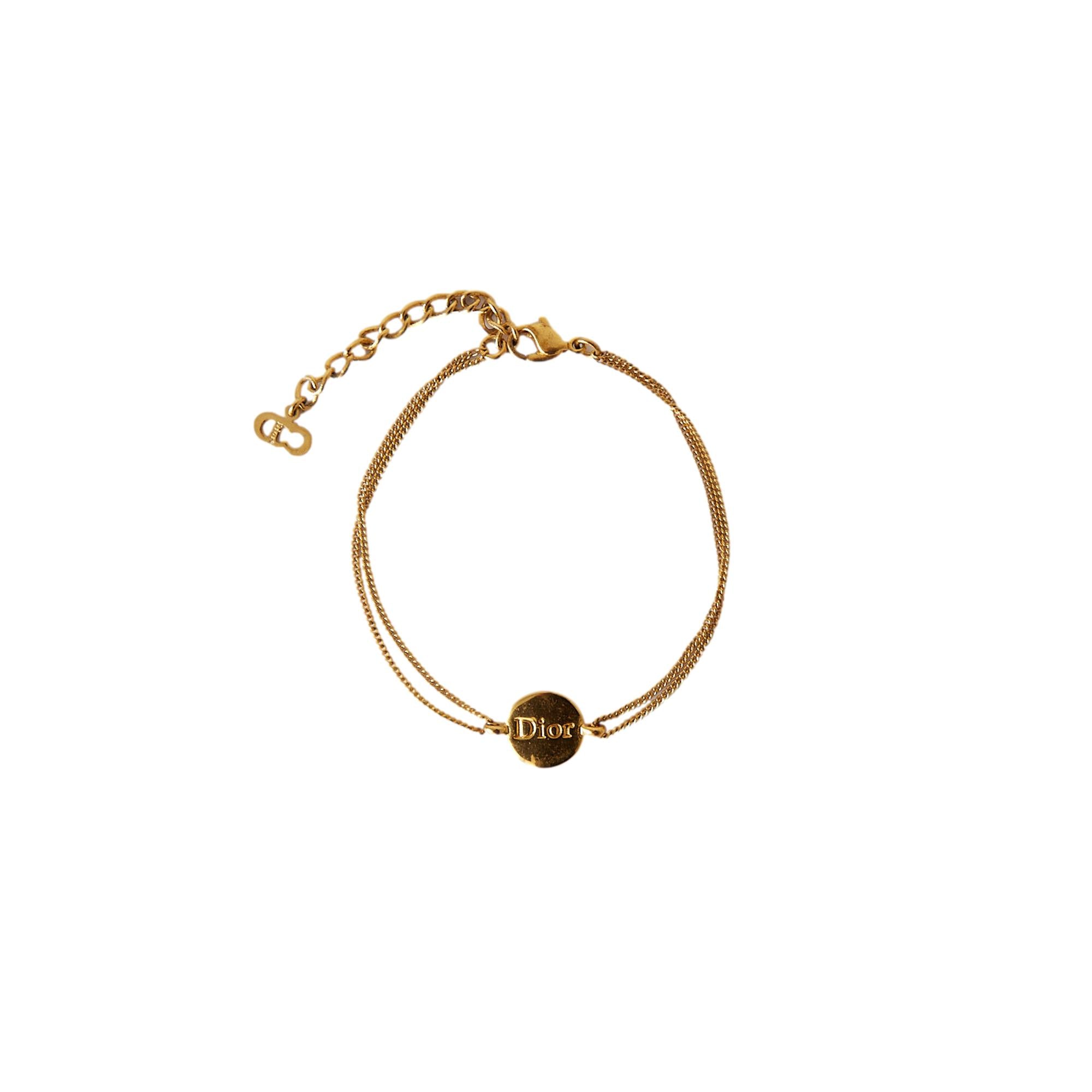Dior Gold Logo Double Bracelet