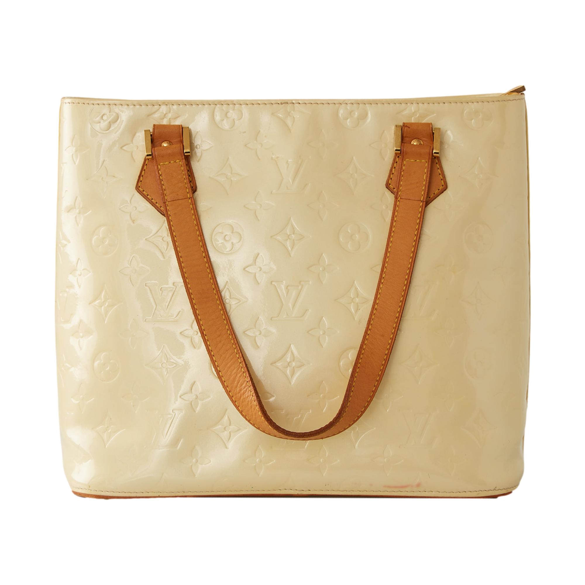 Louis vuitton cream tote bag hot sale