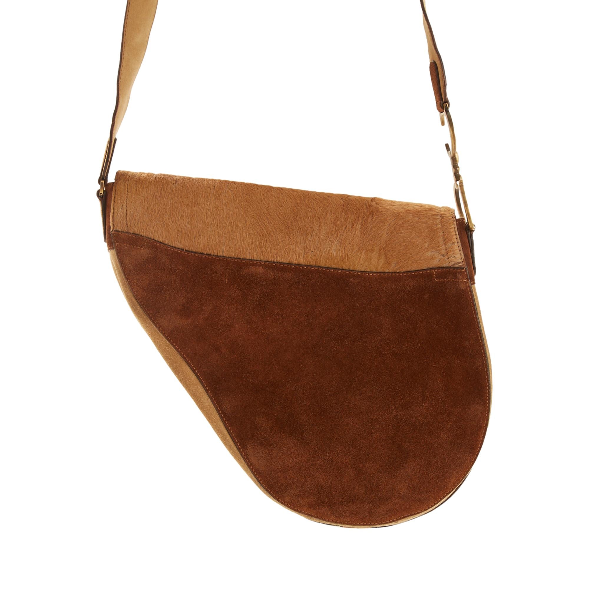Dior Brown Calf Hair Jumbo Saddle Bag – Treasures of NYC
