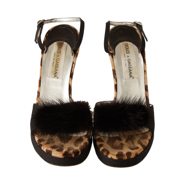 Dolce & Gabbana Cheetah Print Fur Heels