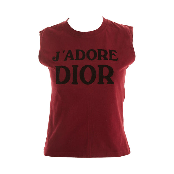 Dior 'J'Adore' Maroon Logo Tank