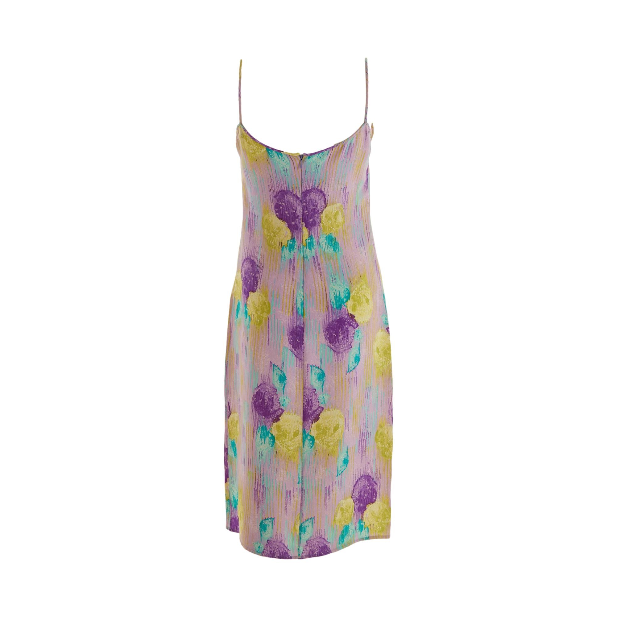 Versace Purple Print Dress