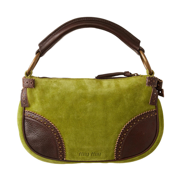Miu Miu Green Suede Mini Bag – Treasures of NYC
