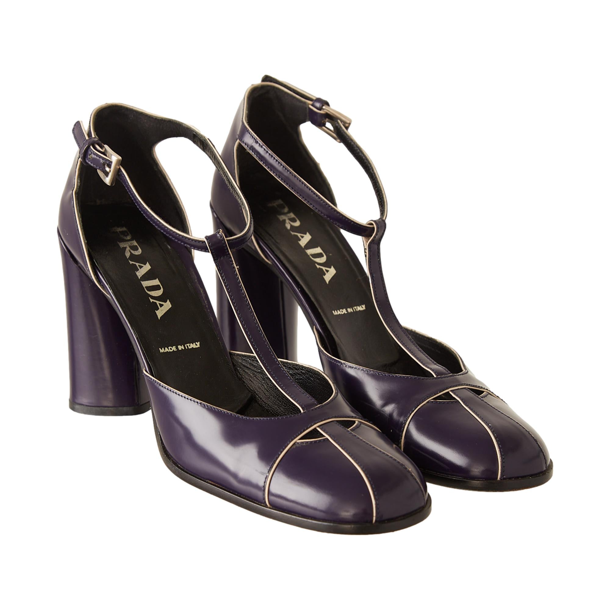 Prada 'Last Season' Purple Strap Heels