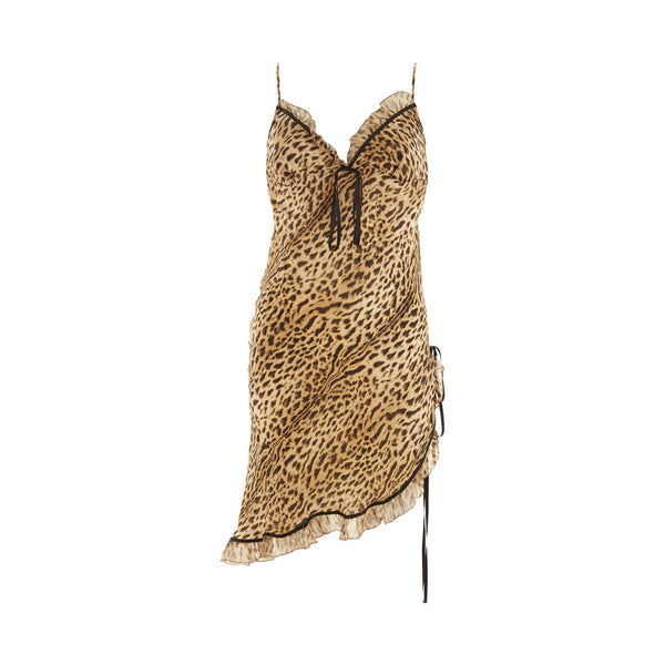 Roberto Cavalli Cheetah Print Silk Dress