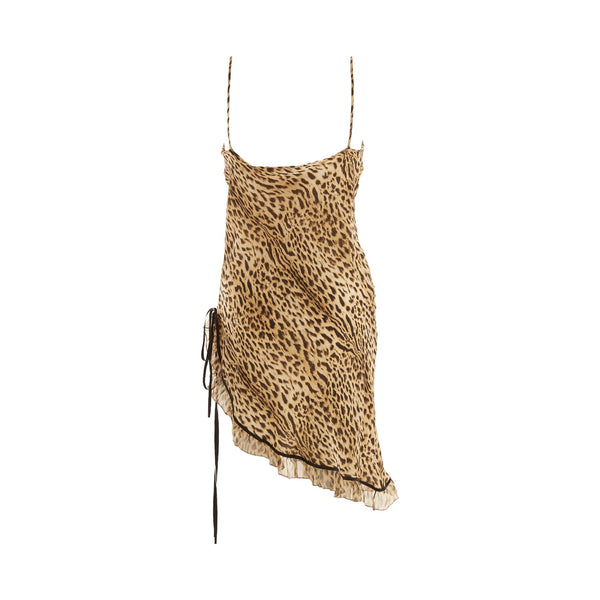 Roberto Cavalli Cheetah Print Silk Dress