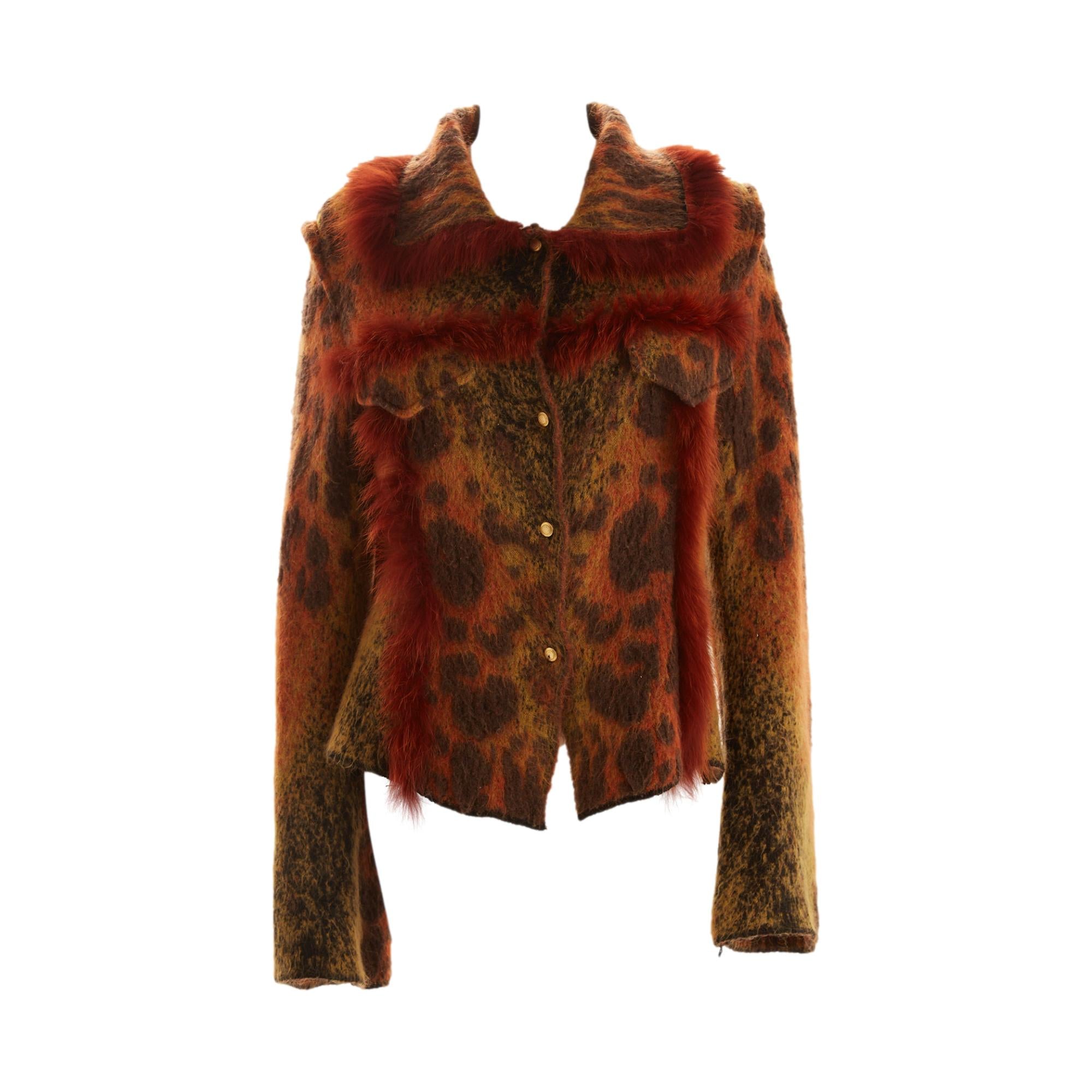 Roberto Cavalli Animal Print Mohair Jacket – Treasures of NYC