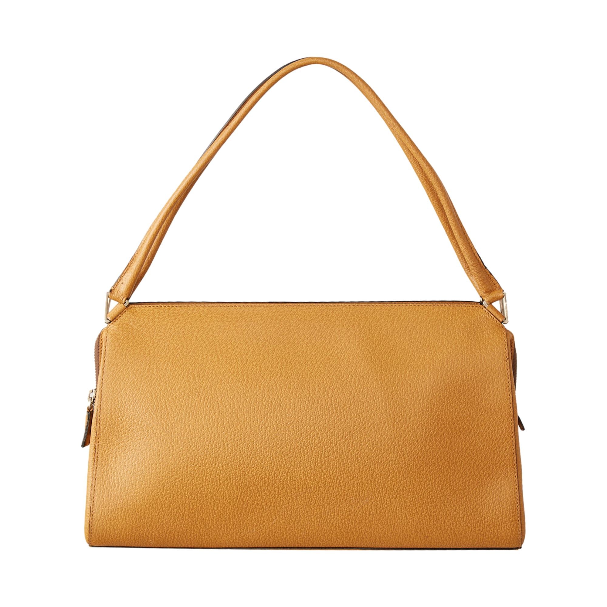 Prada Tan Leather Shoulder Bag