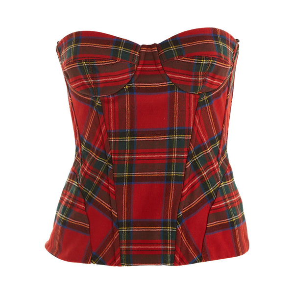 Corset D&G, bustier selling en laine, top, checkered size 40 IT, size 36 FR, eur 36, uk 8, USA 4