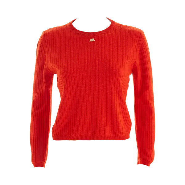 Courreges Red Logo Sweater
